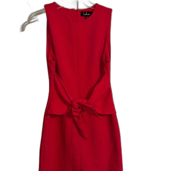 Lulu's Dresses & Skirts - Lulu's Pink Tie Front Sheath Dress